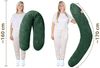 Amilian Stillkissen XXL 170 cm Schwangerschaftskissen Seitenschläferkissen U-Form, Set, mit Bezug, Cord-Optik, geräuscharm, Made in EU Bild 3