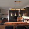 ZMH Pendelleuchte, 4-flammig, E27, Durchmesser 80 cm, Retro, mit Vintage-Holzbalken, für Esszimmer und Küche, max. 25 W Bild 5