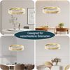 JDONG LED Pendelleuchte Moderne mit Fernbedienung 100cm Höhenverstellbar 54W, Esstisch Kronleuchter Kristall, Dimmbar, Wohnzimmer Esszimmer Küchen Bar Leuchten Bild 3
