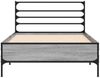 vidaXL Bettgestell Grau Sonoma 75x190 cm Holzwerkstoff und Metall 845625 Bild 4