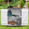 Gartenschuppen Geräteschrank Gerätehaus Weiß Gartenschrank Aufbewahrungsschrank Bild 3