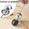 FOUORTUNATE-BEE Teesieb Teezange 2 Stück Teesieb für Losen Tee, (Teaballs mit Teleskopgriff, Teeei 304 Edelstahl, Teezange, Tee Sieb, Tea Infuser, Edelstahl-Mehlsieb-Staubwedel - Zucker, Mehl, Gewürze, Kakaopulver, 2-St) Bild 4