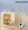 FOUORTUNATE-BEE Teesieb Teezange 2 Stück Teesieb für Losen Tee, (Teaballs mit Teleskopgriff, Teeei 304 Edelstahl, Teezange, Tee Sieb, Tea Infuser, Edelstahl-Mehlsieb-Staubwedel - Zucker, Mehl, Gewürze, Kakaopulver, 2-St) Bild 2