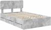 vidaXL Bettrahmen mit Schubladen Betongrau 135 x 190 cm Holzwerkstoff 3412195 Bild 4