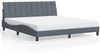 vidaXL Bettgestell mit LED ohne Matratze "Hanko" Dunkelgrau 180x200 cm Samt 3213794 Bild 5