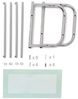 Relaxdays Wandregal mit Handtuchhalter, Edelstahl grau, 45 x 23 x 34 cm Bild 5