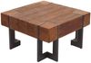 Couchtisch HWC-A15, Tanne Holz rustikal massiv ~ braun 70x70 cm Bild 4