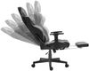 Gaming Stuhl Chair Racing Chefsessel mit Sportsitz und ergonomsichen 4D-Armlehnen Dunkelgrau / Hellgrau Bild 4