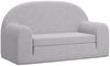 vidaXL Kinder-Schlafsofa 2-Sitzer Hellgrau Weicher Plüsch 357023 Bild 2