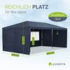 Juskys Partyzelt 3x6 m in Blau – Gartenpavillon mit Dach & Seitenwänden – Gartenzelt mit 18 m² Grundfläche – Sonnenschutz für Outdoor Bild 4