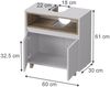 Waschbeckenunterschrank Elnor Weiß/Eiche 60 x 61 cm mit 2 Türen Vicco Bild 2