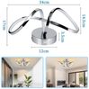 Nettlife LED Deckenleuchte Schwarz /Weiß/Silber Modern 12W Wohnzimmer Schlafzimmer 3000K, LED fest integriert, Warmweiß Bild 2