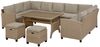 KONIFERA Gartenlounge-Set Rotterdam, (Set, 20-tlg, 3x 3er Sofa, 2x Hocker, 1x Tisch 120x82x67cm, inkl. Auflagen), Polyrattan, Stahl, Tischplatte aus Nonwood Bild 2