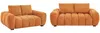 Vente-unique - BERENIA Couchgarnitur Stoff Rot - B 105 cm x H 81 cm x L 168 cm196 cm Bild 2