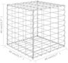 vidaXL Würfel-Gabionen-Hochbeet Stahldraht 40x40x40 cm 145649 Bild 5