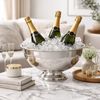 Koopman Schale Edelstahl-Champagnerkühler - silber - 30 x 21 cm rund, Edelstahl, robust und langlebig Bild 2