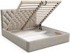 Selsey 'Aurevia' Polsterbett 160x200 mit Bettkasten und Samtbezug, beige Bild 3
