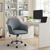 Yaheetech Drehstuhl Bürostuhl auf 5 Rollen Höhenverstellbar & Drehbar, Polsterstuhl ergonomischer Schreibtischstuhl mit Wippfunktion Bild 3