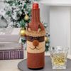 ABC 3-teiliges Weinflaschenbezug-Set, für Weihnachten, mehrfarbig, Polyester, 3 x 16 x 30 cm Bild 5