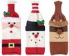 ABC 3-teiliges Weinflaschenbezug-Set, für Weihnachten, mehrfarbig, Polyester, 3 x 16 x 30 cm Bild 2