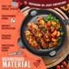 KESSER® Gusseisenpfanne | Gusseisen Bratpfanne Induktion | Cast Iron Pan für Gasgrill, Backofen, Kohlegrill | Steakpfanne voreingebrannt | Inkl. Schutzgriffe, Rezeptbuch und Ringreiniger Bratpfanne, 26 cm Bild 4