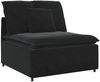 vidaXL Modulares Sofa mit Kissen Samt Schwarz 3321333 Bild 4