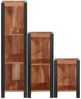vidaXL Bücherregal 3 pcs Braun 50 x 30 x 110 cm Massivholz Akazie 3321522 Bild 5