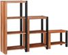 vidaXL Bücherregal 3 pcs Braun 50 x 30 x 110 cm Massivholz Akazie 3321522 Bild 3
