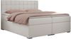 Boxspringbett, Doppelbett, Polsterbett mit Kopfstütze - CARMEN - 160x200cm - Weiß Kunstleder - H3 Bild 3
