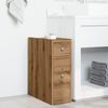 Badschrank Schmal Mit Rollen, Holzwerkstoff Artisian Oak, 21,5 x 50 x 60 cm Bild 3