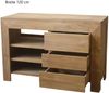 Badmöbel Set Pajala Teak Massivholz - Breite vom Unterschrank: 150 cm - Breite vom Spiegel: 120 cm - Anzahl Hochschränke: 2 Hochschränke Bild 3
