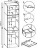 Roomart Waschmaschinenschrank für Trockner & Waschmaschine - SERIE DUO-I- 67 cm breit, mit Ausziehbrett • Waschturm für Waschküche & Hauswirtschaftsraum • Schwarz-Eiche Bild 5
