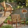 CLP Teakbank Nicosia mit Liegefunktion Teakholz wetterfest robust pflegeleicht,teak 150 cm Bild 2