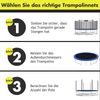 Trampolin Sicherheitsnetz für Gartentrampoline Ersatznetz außenliegend mit Reißverschluss und Schnallen Ø 305 cm Bild 4