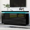 LED Sideboard 140cm Hochglanz Schwarz App-Steuerung RGB Licht Schrank & Schubladen Moderne Kommode LED Bild 5