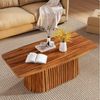 Tribesigns Couchtisch 120cm Beistelltisch, Wohnzimmertisch mit plissiertem Gestell,Sofatisch Bild 3