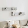 vidaXL Wandregale 2 Stk. Betongrau 100x16,5x16,5 cm Holzwerkstoff 860043 Bild 3