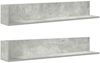 vidaXL Wandregale 2 Stk. Betongrau 100x16,5x16,5 cm Holzwerkstoff 860043 Bild 2