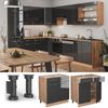 Küchenunterschrank Fame-Line Anthrazit Hochglanz 80 cm , AP Marmor Vicco Bild 2