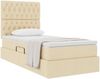 vidaXL Aufbewahrungsbett mit Matratze Creme 90 x 190 cm Polyester 3371815 Bild 3