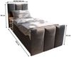 Masseno Boxbett LAGO 100x200 cm mit Bonell Matratze und Topper, Einzelbett, Jugendbett, Polsterbett mit Kopfteil, Boxspringbett Bild 3