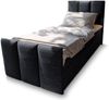 Masseno Boxbett LAGO 100x200 cm mit Bonell Matratze und Topper, Einzelbett, Jugendbett, Polsterbett mit Kopfteil, Boxspringbett Bild 2