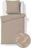 Fleuresse Jacquard Bettwäsche uni 155x220 Muscheln taupe sand 454614-9042 Bild 2