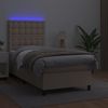 vidaXL Polsterbett mit Matratze & LED Cappuccino-Braun 80x200 cm [3135914] Bild 4