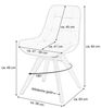 Massivart® Polsterstuhl drehbar, Esszimmerstuhl, Microfaser braun, anthrazit, »Belfast«, Gestell Wildeiche massiv · Steppungen Bild 3