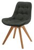 Massivart® Polsterstuhl drehbar, Esszimmerstuhl, Microfaser braun, anthrazit, »Belfast«, Gestell Wildeiche massiv · Steppungen Bild 4