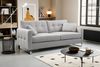 Sofa (B/H/T: 203x92x94 cm) in hellgrau Bild 4
