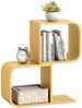 COSTWAY Bücherregal, 1-tlg, S-förmig, Standregal, Bambus, 2 Ebenen, 61x23x66,5cm Bild 1