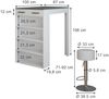 Bartisch-Set Repose Weiß/Anthrazit 67 x 100 cm mit 2 Barhockern Vicco Bild 2