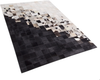 Teppich Kuhfell weiß / schwarz 140x200 cm Patchwork Kurzflor KEMAH Bild 4